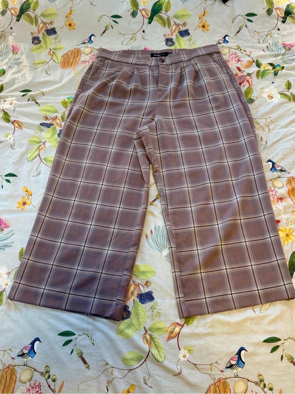 Studio by Torrid Wide Leg Tailored Twill Pants Plaid Size 18 Short